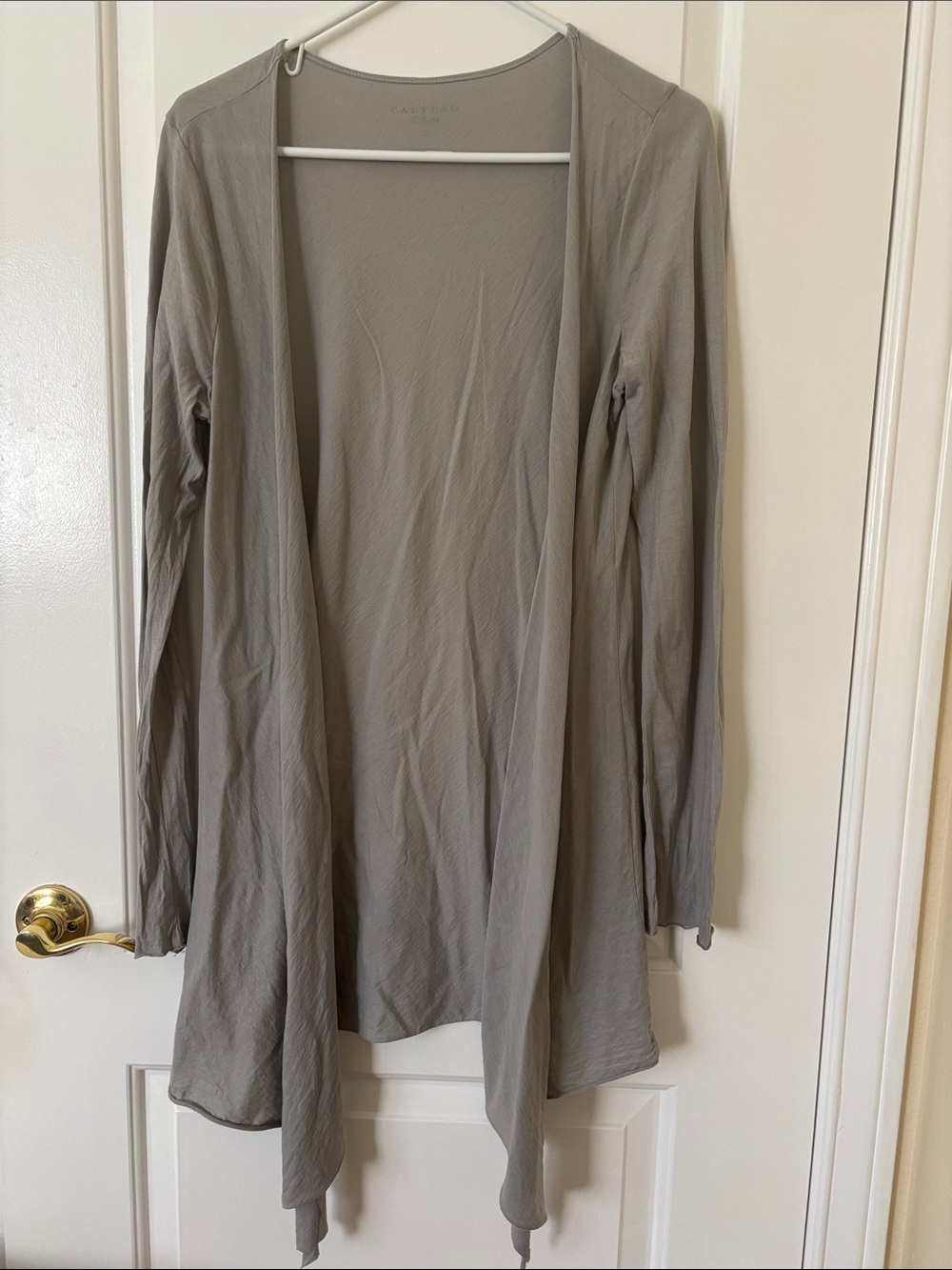Calypso St. Barth Jersey Duster Cardigan - Grey